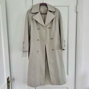 Classic Beige Double-Breasted Vintage Trench Coat
